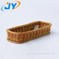 pp rattan basket for fork and knife